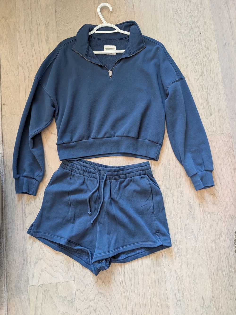 Abercrombie & Fitch Navy Blue Athletic Shorts